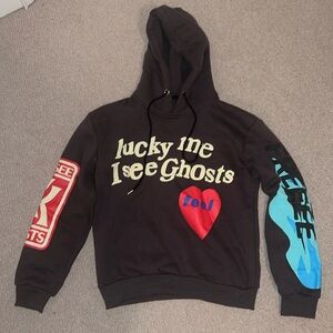 Lucky Me I See Ghosts Brown Hoodie